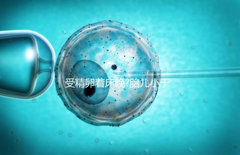 受精卵著床晚?胎兒小于停經時間,分析:卵子精子結合晚