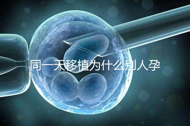 同一天移植為什么別人孕囊大答案公布,進周前都看看